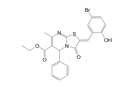 ethyl (2Z)-2-(5-bromo-2-hydroxybenzylidene)-7-methyl-3-oxo-5-phenyl-2,3-dihydro-5H-[1,3]thiazolo[3,2-a]pyrimidine-6-carboxylate