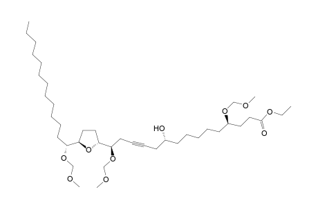(4R,10R,15R)-10-hydroxy-4,15-bis(methoxymethoxy)-15-[(2R,5R)-5-[(1R)-1-(methoxymethoxy)tridecyl]-2-oxolanyl]-12-pentadecynoic acid ethyl ester