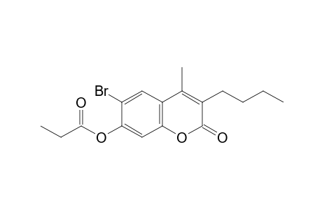6-bromo-3-butyl-7-hydroxy-4-methylcoumarin, propionate