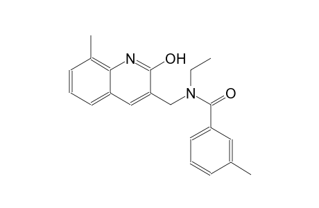 N-ethyl-N-[(2-hydroxy-8-methyl-3-quinolinyl)methyl]-3-methylbenzamide