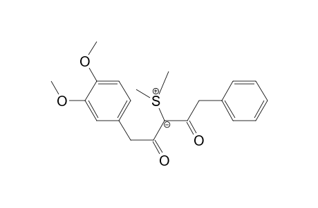 1-(3,4-dimethoxyphenyl)-3-dimethylsulfuranylidene-5-phenyl-pentane-2,4-dione