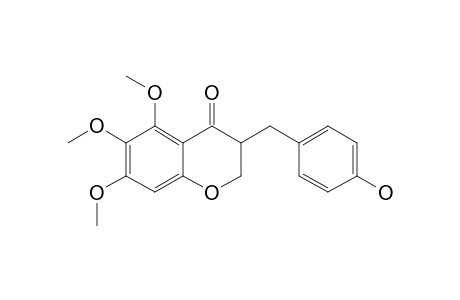 3-(4-HYDROXYBENZYL)-5,6,7-TRIMETHOXYCHROMAN-4-ONE