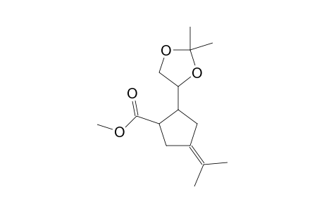 Cyclopentanecarboxylic acid, 2-(2,2-dimethyl-1,3-dioxolan-4-yl)-4-isopropylidene-, methyl ester