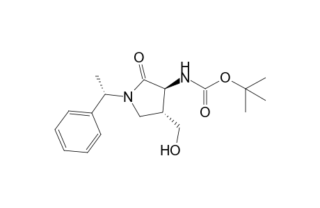 (3S,4R,1'S)-3-t-Butoxycarbonylamino-4-hydroxymethyl-1-(1'-phenylethyl)pyrrolidin-2-one