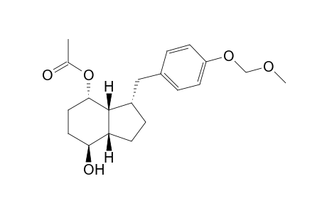 (3S*,3aR*,4S*,7S*,7aS*)-7-Hydroxy-3-[4-(methoxymethoxy)benzyl]octahydro-1H-inden-4-yl acetate