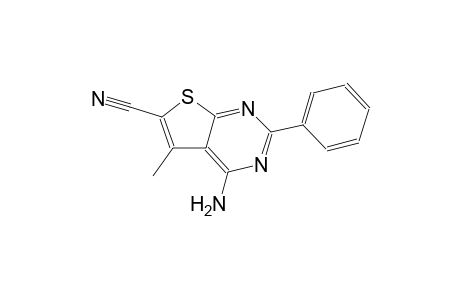 4-amino-5-methyl-2-phenylthieno[2,3-d]pyrimidine-6-carbonitrile