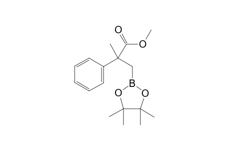 Methyl 2-methyl-2-phenyl-3-(4,4,5,5-tetramethyl-1,3,2-dioxaborolan-2-yl)propanoate