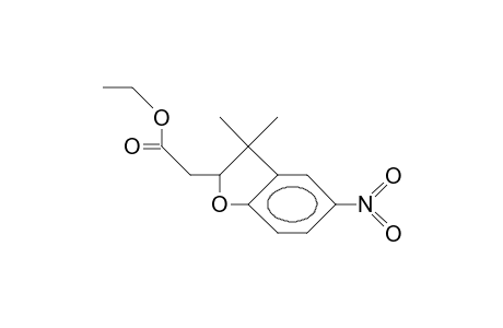 2-Benzofuranacetic acid, 2,3-dihydro-3,3-dimethyl-5-nitro-, ethyl ester