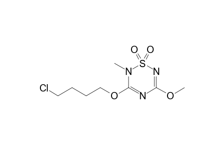 2H-1,2,4,6-Thiatriazine, 3-(4-chlorobutoxy)-5-methoxy-2-methyl-, 1,1-dioxide