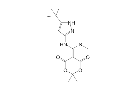 5-[[(5-tert-butyl-1H-pyrazol-3-yl)amino]-(methylthio)methylene]-2,2-dimethyl-1,3-dioxane-4,6-quinone