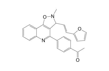 2-Methyl-4-(4-acetylphenyl)-3-(2-furylethenyl)isoxazolino[4,5-c]quinolines