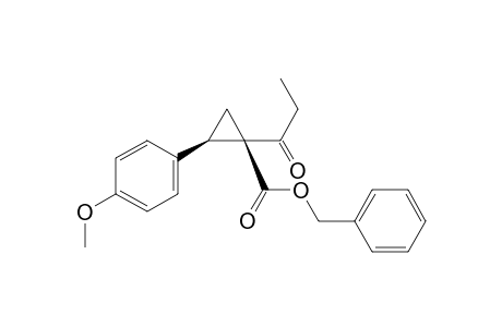 Benzyl (1R,2R)-2-(4-methoxyphenyl)-1-propionylcyclopropane-1-carboxylate