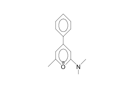 2-Dimethylamino-4-phenyl-6-methyl-pyrylium cation