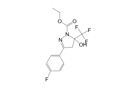 ethyl 3-(4-fluorophenyl)-5-hydroxy-5-(trifluoromethyl)-4,5-dihydro-1H-pyrazole-1-carboxylate