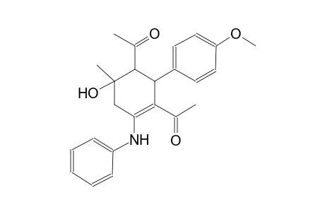 1-[3-acetyl-4-anilino-6-hydroxy-2-(4-methoxyphenyl)-6-methyl-3-cyclohexen-1-yl]ethanone