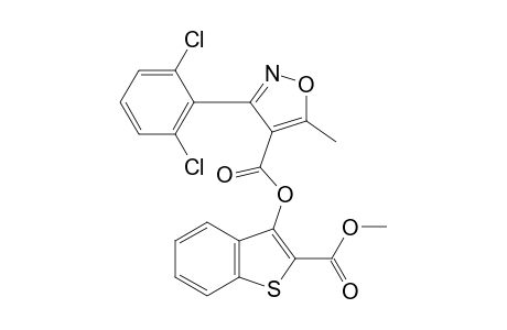 3-hydroxybenzo[b]thiophene-2-carboxylic acid, 3-(2,6-dichlorophenyl)-5-methyl-4-isoxazolecarboxylate