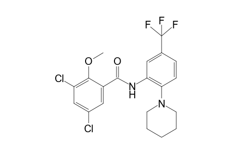 Benzamide, 3,5-dichloro-2-methoxy-N-[2-(1-piperidinyl)-5-(trifluoromethyl)phenyl]-