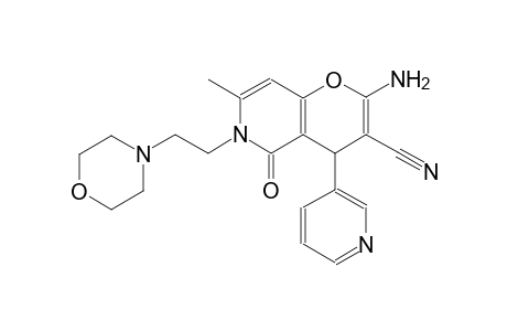 2-amino-7-methyl-6-[2-(4-morpholinyl)ethyl]-5-oxo-4-(3-pyridinyl)-5,6-dihydro-4H-pyrano[3,2-c]pyridine-3-carbonitrile