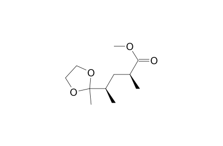 1,3-Dioxolane-2-butanoic acid, .alpha.,.gamma.,2-trimethyl-, methyl ester, [S-(R*,S*)]-
