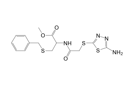 2-[[2-[(5-amino-1,3,4-thiadiazol-2-yl)thio]-1-oxoethyl]amino]-3-(phenylmethylthio)propanoic acid methyl ester