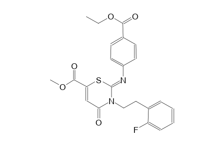 2H-1,3-thiazine-6-carboxylic acid, 2-[[4-(ethoxycarbonyl)phenyl]imino]-3-[2-(2-fluorophenyl)ethyl]-3,4-dihydro-4-oxo-,