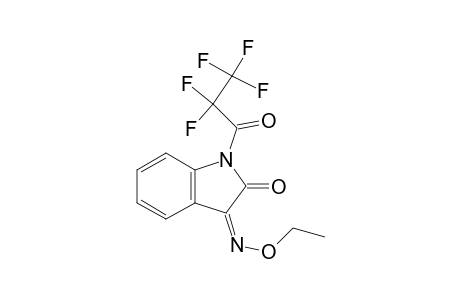 (3Z)-1-(2,2,3,3,3-Pentafluoropropanoyl)-1H-indole-2,3-dione 3-(O-ethyloxime)