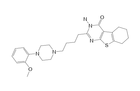 3-AMINO-2-[4-[4-(2-METHOXYPHENYL)-PIPERAZIN-1-YL]-BUTYL]-5,6,7,8-TETRAHYDRO-3H-BENZO-[4,5]-THIENO-[2,3-D]-PYRIMIDIN-4-ONE