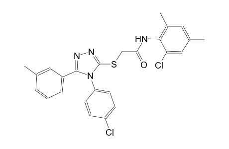 N-(2-chloro-4,6-dimethylphenyl)-2-{[4-(4-chlorophenyl)-5-(3-methylphenyl)-4H-1,2,4-triazol-3-yl]sulfanyl}acetamide