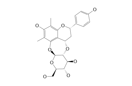 ABACOPTERIN_E;(2-S,4-S)-7,4'-DIHYDROXY-6,8-DIMETHYL-4,2''-OXIDOFLAVAN-5-O-BETA-D-GLUCOPYRANOSIDE