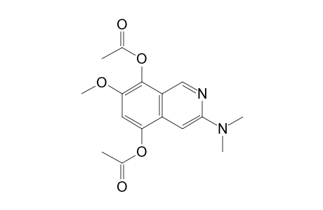 5,8-Isoquinolinediol,3-(dimethylamino)-7-methoxy-, diacetate (ester)