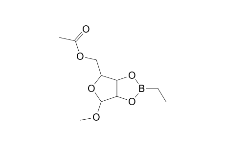 beta-D-LYXOFURANOSIDE, METHYL, CYCLIC 2,3-(ETHYLBORONATE) 5-ACETATE