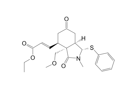 2-Propenoic acid, 3-[octahydro-3a-(methoxymethyl)-2-methyl-3,6-dioxo-1-(phenylthio)-1H-isoindol-4-yl]-, ethyl ester, [1.alpha.,3a.alpha.,4.beta.(E),7a.alpha.]-(.+-.)-