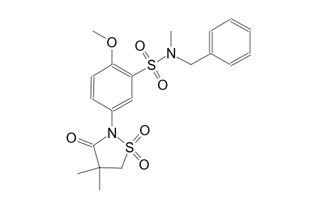 benzenesulfonamide, 5-(4,4-dimethyl-1,1-dioxido-3-oxo-2-isothiazolidinyl)-2-methoxy-N-methyl-N-(phenylmethyl)-