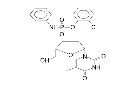 DEOXYTHYMIDINE-3'-ORTHO-CHLOROPHENYL(ANILIDO)PHOSPHATE (DIASTEREOMERMIXTURE)
