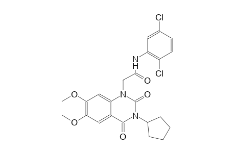 2-(3-cyclopentyl-6,7-dimethoxy-2,4-dioxo-3,4-dihydro-1(2H)-quinazolinyl)-N-(2,5-dichlorophenyl)acetamide