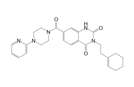 3-[2-(1-cyclohexen-1-yl)ethyl]-7-{[4-(2-pyridinyl)-1-piperazinyl]carbonyl}-2,4(1H,3H)-quinazolinedione