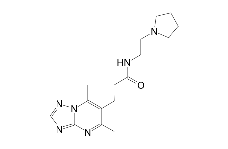 [1,2,4]triazolo[1,5-a]pyrimidine-6-propanamide, 5,7-dimethyl-N-[2-(1-pyrrolidinyl)ethyl]-