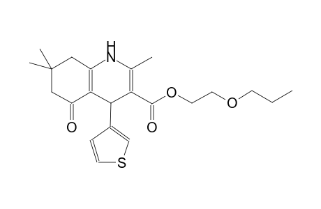 3-quinolinecarboxylic acid, 1,4,5,6,7,8-hexahydro-2,7,7-trimethyl-5-oxo-4-(3-thienyl)-, 2-propoxyethyl ester