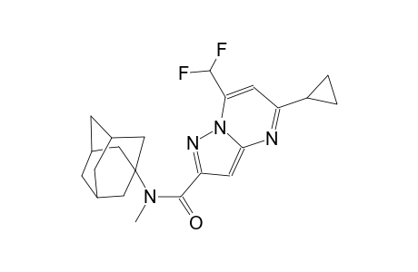 N-(1-adamantyl)-5-cyclopropyl-7-(difluoromethyl)-N-methylpyrazolo[1,5-a]pyrimidine-2-carboxamide