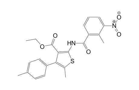 ethyl 5-methyl-2-[(2-methyl-3-nitrobenzoyl)amino]-4-(4-methylphenyl)-3-thiophenecarboxylate