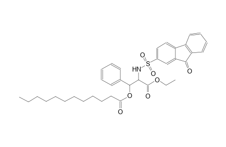 3-ethoxy-3-oxo-2-{[(9-oxo-9H-fluoren-2-yl)sulfonyl]amino}-1-phenylpropyl laurate
