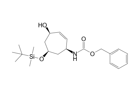 (phenylmethyl) N-[(1S,4R,6R)-6-[tert-butyl(dimethyl)silyl]oxy-4-oxidanyl-cyclohept-2-en-1-yl]carbamate