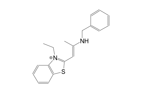 2-[(1E)-2-(benzylamino)-1-propenyl]-3-ethyl-1,3-benzothiazol-3-ium