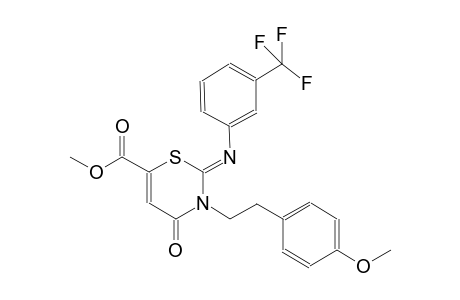 2H-1,3-thiazine-6-carboxylic acid, 3,4-dihydro-3-[2-(4-methoxyphenyl)ethyl]-4-oxo-2-[[3-(trifluoromethyl)phenyl]imino]-, methyl ester,