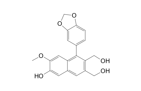 1-[3',4'-(Methylenedioxy)phenyl]-2,3-bis(hydroxymethyl)-6-hydroxy-7-methoxynaphthalene