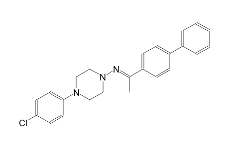 N-[(E)-1-[1,1'-biphenyl]-4-ylethylidene]-4-(4-chlorophenyl)-1-piperazinamine