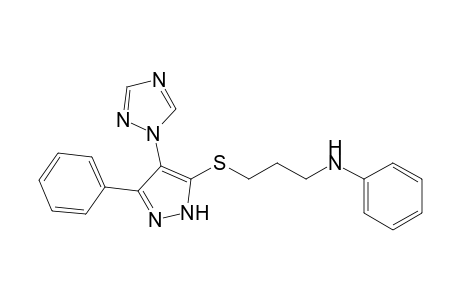 1-[5-(3-Anilinopropylthio)-3-phenyl-1H-pyrazol-4-yl]-1,2,4-triazole