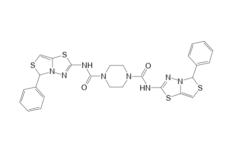 N1,N4-Bis(5-phenyl-5H-thiazolo[4,3-b][1,3,4]thiadiazol-2-yl)piperazine-1,4-dicarboxamide