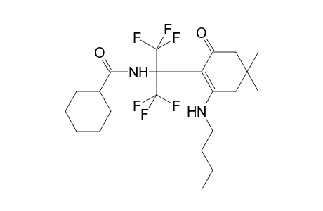 N-{2-[2-(butylamino)-4,4-dimethyl-6-oxocyclohex-1-en-1-yl]-1,1,1,3,3,3-hexafluoropropan-2-yl}cyclohexanecarboxamide