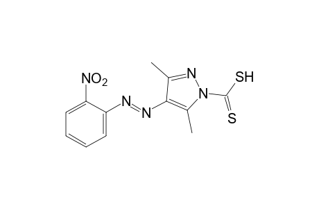 3,5-dimethyl-4-[(o-nitrophenyl)azo]pyrazole-1-carbodithioic acid